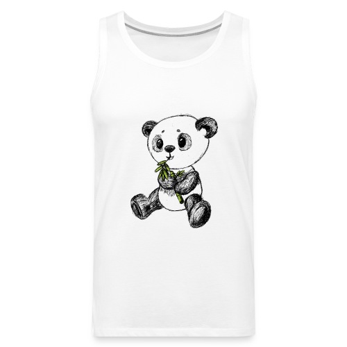 Panda Karhu värillinen scribblesirii - Miesten premium hihaton paita