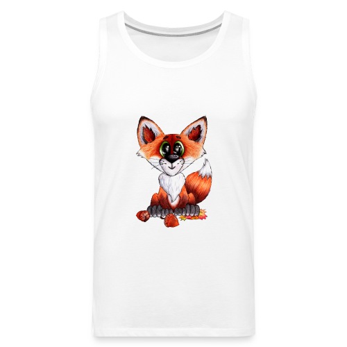 llwynogyn - a little red fox - Miesten premium hihaton paita