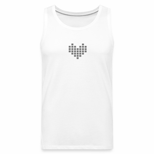 Digital Heart Herz Pixel Symbol PX love Liebe Icon - Männer Premium Tank Top