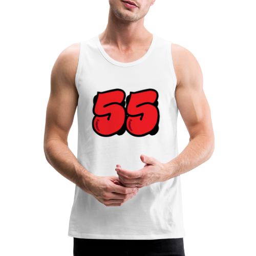 Punainen graffiti-tyylinen 55 - Miesten premium hihaton paita