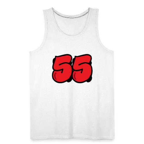 Punainen graffiti-tyylinen 55 - Miesten premium hihaton paita