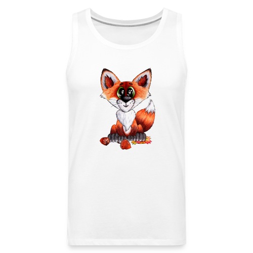llwynogyn - a little red fox - Premiumtanktopp herr