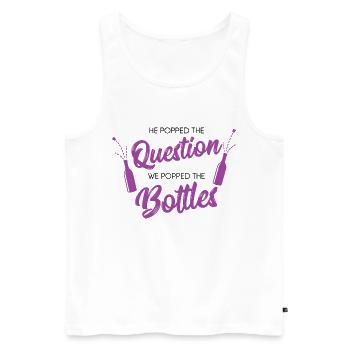 Cadeau de mariée mariage fête de poule - Débardeur bio Premium Homme - blanc - Devant - Michal (187cm)