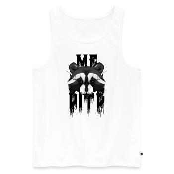 Ich beiße Waschbär - Männer Premium Bio Tank Top - Weiß - Vorne - AI Model Male 178 light (178cm)