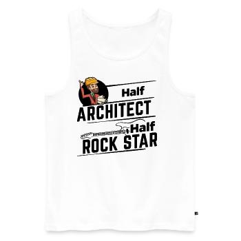 Architecte - Half Rock Star - Débardeur bio Premium Homme - blanc - Devant - AI Model Male 178 light (178cm)