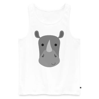 Cadeau Rhino Enfants Enfant Bébé Animal Mignon - Débardeur bio Premium Homme - blanc - Devant - Michal (187cm)