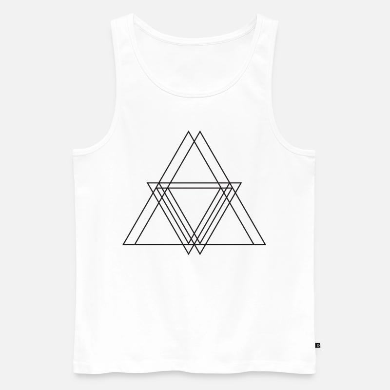 Formen Dreieck Geschenk - Männer Premium Bio Tank Top - Weiß