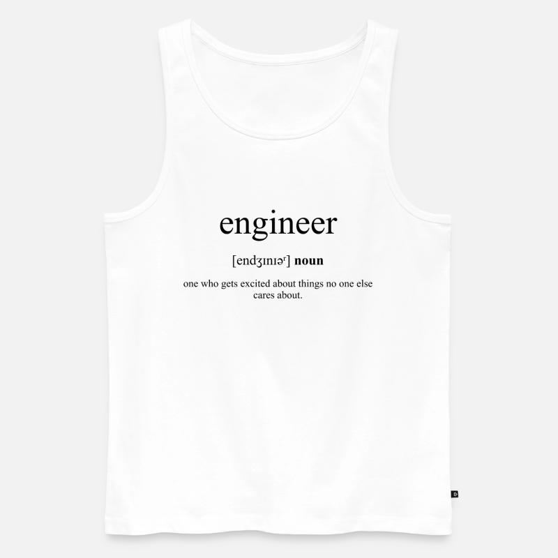 Engineer (Ingenieur) | Definition Dictionary - Männer Premium Bio Tank Top - Weiß