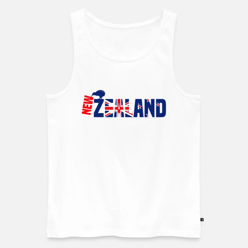 Neuseeland - Männer Premium Bio Tank Top - Weiß