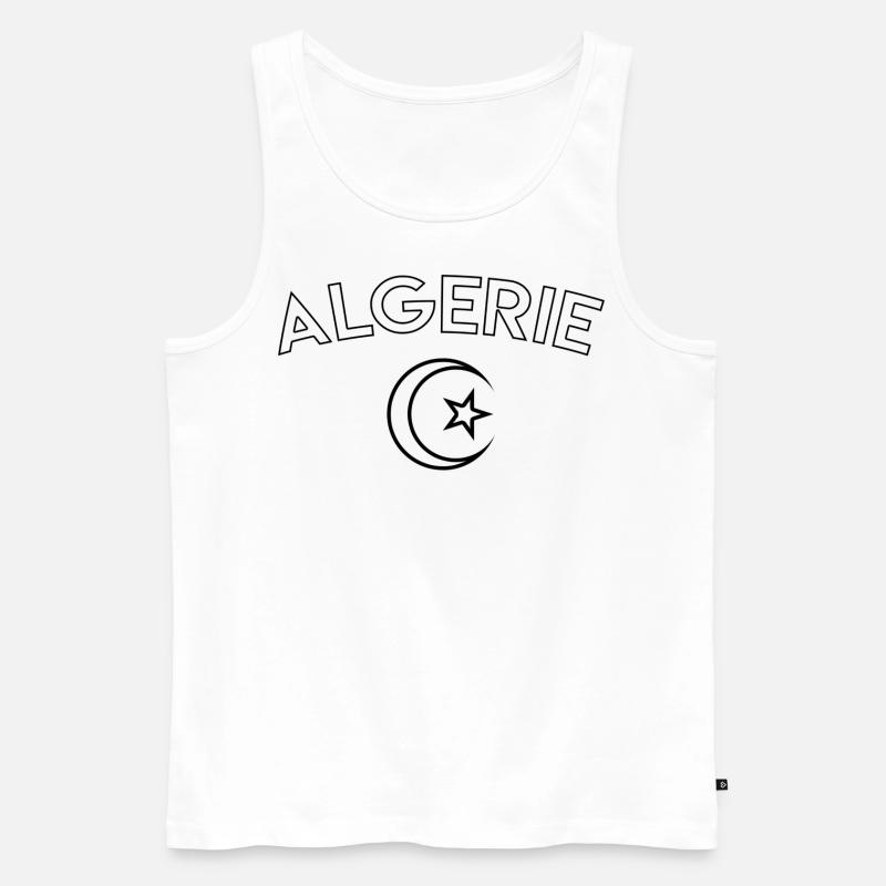 Algerien - Männer Premium Bio Tank Top - Weiß