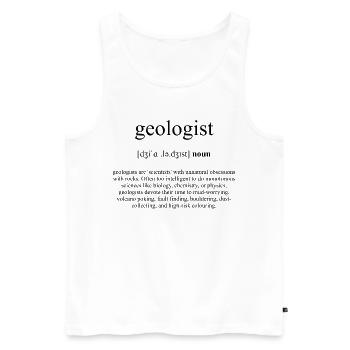 Geologist (Geologe) Definition Dictionary - Männer Premium Bio Tank Top - Weiß - Vorne - Michal (187cm)