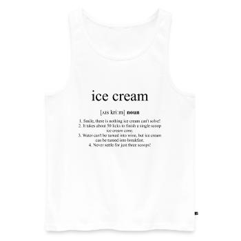 Ice Cream (Eis) - Männer Premium Bio Tank Top - Weiß - Vorne - AI Model Male 178 light (178cm)