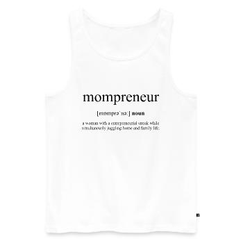 Mompreneur - Männer Premium Bio Tank Top - Weiß - Vorne - Michal (187cm)