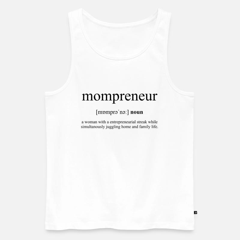 Mompreneur - Männer Premium Bio Tank Top - Weiß