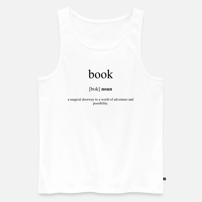Book (Buch) Definition Dictionary - Männer Premium Bio Tank Top - Weiß