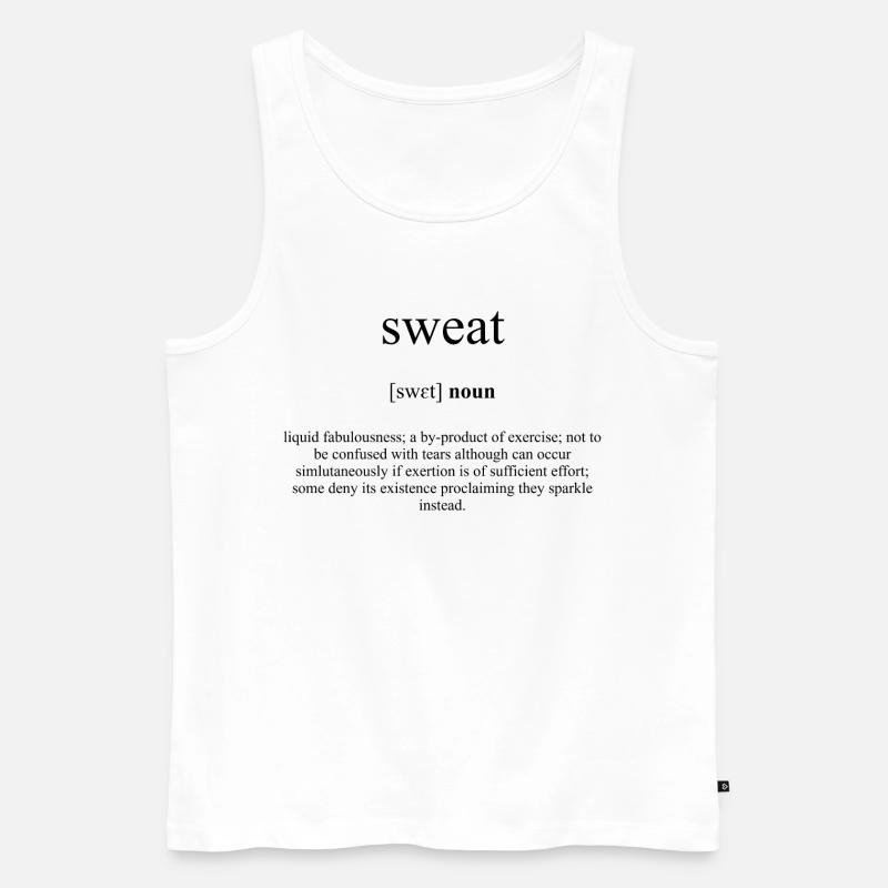 Sweat (Schweiß) Definition Dictionary - Männer Premium Bio Tank Top - Weiß