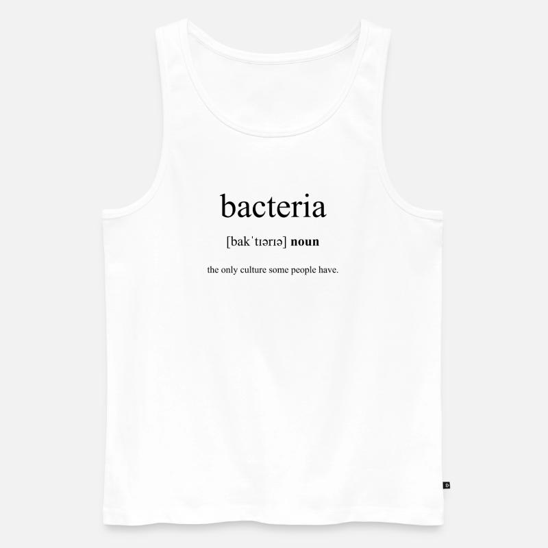Bacteria (Bakterien) Definition Dictionary - Männer Premium Bio Tank Top - Weiß