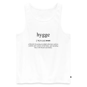 Hygge (homeliness) Definition Dictionary - Men's Premium Organic Tank Top - white - Front - Michal (187cm)
