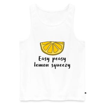 Lemon Lemon Easy peasy lemon squeezy - Men's Premium Organic Tank Top - white - Front - AI Model Male 178 light (178cm)
