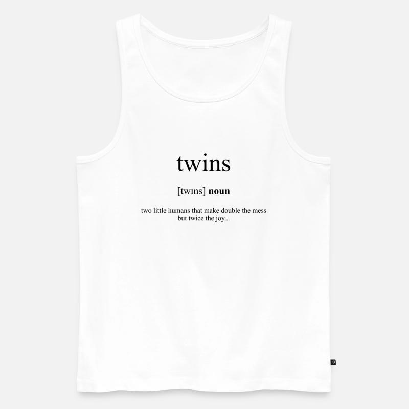 Twins (Zwilling) Definition Dictionary - Männer Premium Bio Tank Top - Weiß