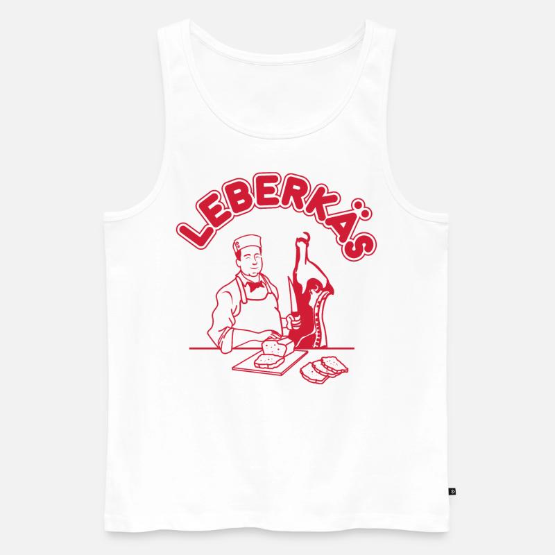 Leberkäs - Leberkäse Metzger - Männer Premium Bio Tank Top - Weiß