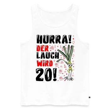 20 Geburtstag Junge Gag Geschenk Ehrenlauch - Männer Premium Bio Tank Top - Weiß - Vorne - Michal (187cm)