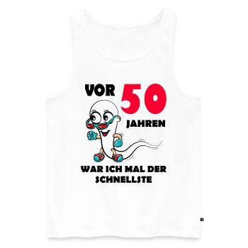 50.Ehrentag 50. Jubiläum Club der alten Säcke 50 - Männer Premium Bio Tank Top - Weiß - Vorne - AI Model Male 178 light (178cm)