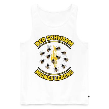 lustige und witzige Imker Geschenke Imkereibedarf - Männer Premium Bio Tank Top - Weiß - Vorne - Michal (187cm)