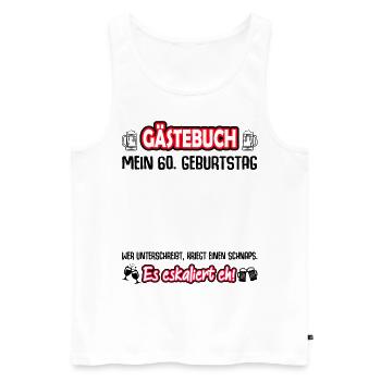 60 Geburtstag 60 Ehrentag Geschenk Mann Frau Fun - Männer Premium Bio Tank Top - Weiß - Vorne - AI Model Male 178 light (178cm)