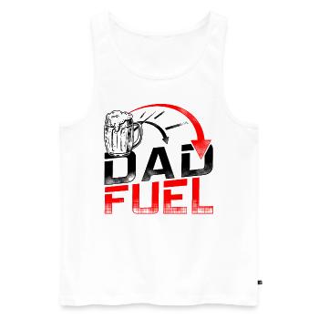 Papa Père Papa Fête des Pères - Débardeur bio Premium Homme - blanc - Devant - Michal (187cm)