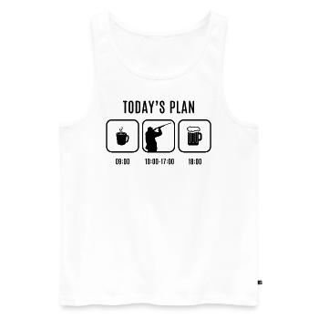 Kaffee Tontauben Bier Wurfscheiben Schiessen - Männer Premium Bio Tank Top - Weiß - Vorne - Michal (187cm)