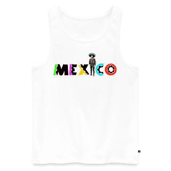 MEXICO - Männer Premium Bio Tank Top - Weiß - Vorne - Michal (187cm)