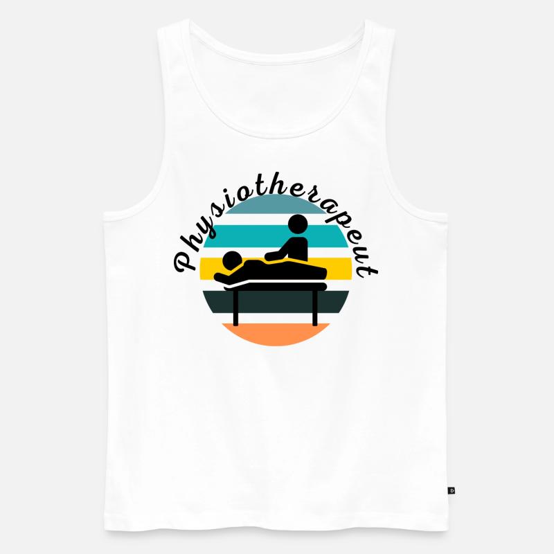 Physiotherapeut - Männer Premium Bio Tank Top - Weiß