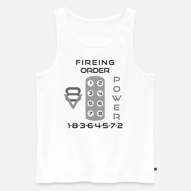 Ignition sequence V8 - Men's Premium Organic Tank Top - white