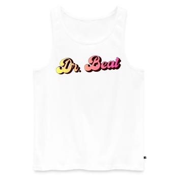 Dr. Beat Music Musik DJ Dancefloor Fun Geschenk - Männer Premium Bio Tank Top - Weiß - Vorne - Michal (187cm)