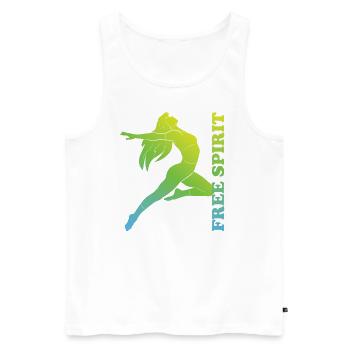 Free Spirit - Männer Premium Bio Tank Top - Weiß - Vorne - Michal (187cm)