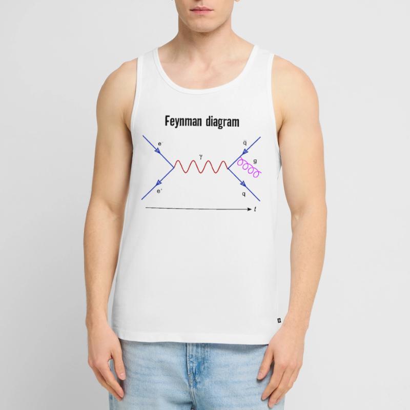 Feynman Diagram Physics Quantum Fields Physics Männer Premium Bio Tank Top