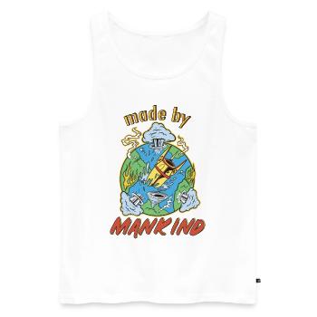 made by Mankind - Männer Premium Bio Tank Top - Weiß - Vorne - AI Model Male 178 light (178cm)