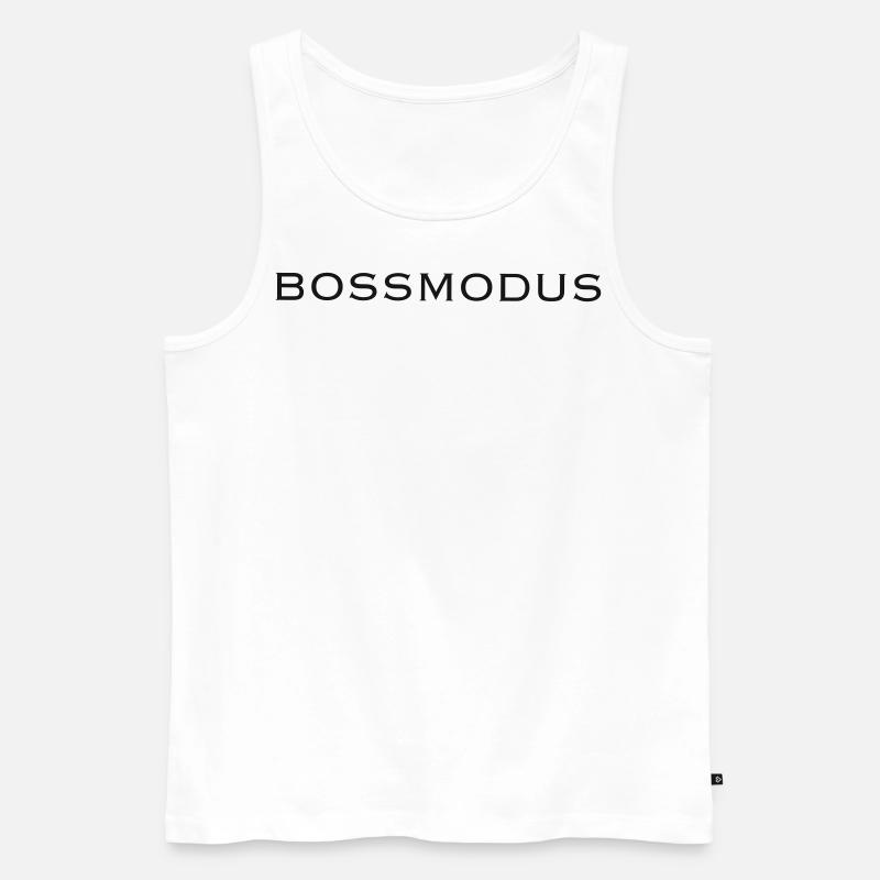 Bossmodus schwarz - Männer Premium Bio Tank Top - Weiß