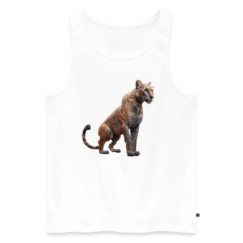 A predator in a breathtaking beauty. - Men's Premium Organic Tank Top - white - Front - Michal (187cm)