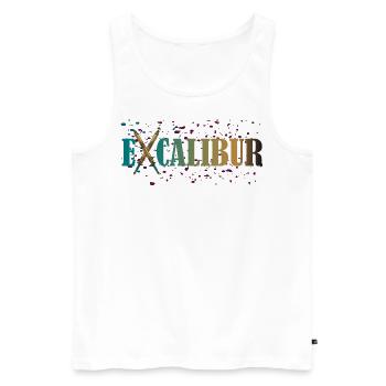 Excalibur épée épée Arthur Merlin mythe mythe - Débardeur bio Premium Homme - blanc - Devant - AI Model Male 178 light (178cm)
