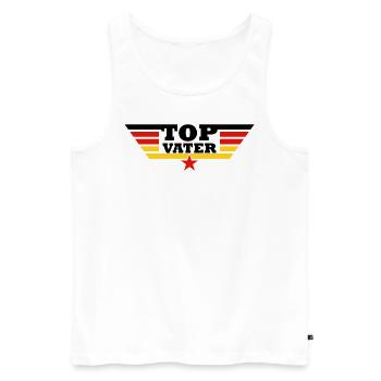 Vater und Sohn - Männer Premium Bio Tank Top - Weiß - Vorne - Michal (187cm)