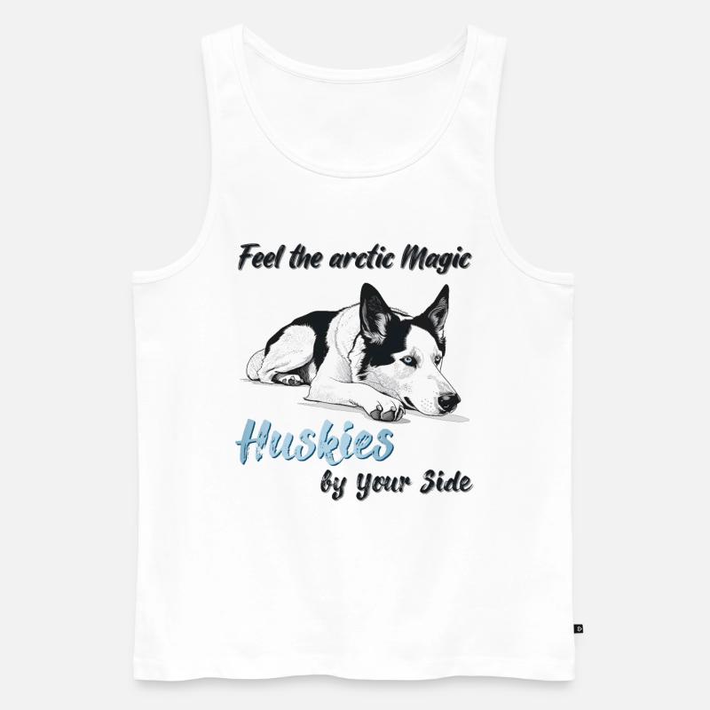 Husky Magic - Männer Premium Bio Tank Top - Weiß