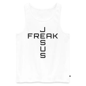 Jesus Christus von Nazareth Glaube Bibel Jesus - Männer Premium Bio Tank Top - Weiß - Vorne - Michal (187cm)
