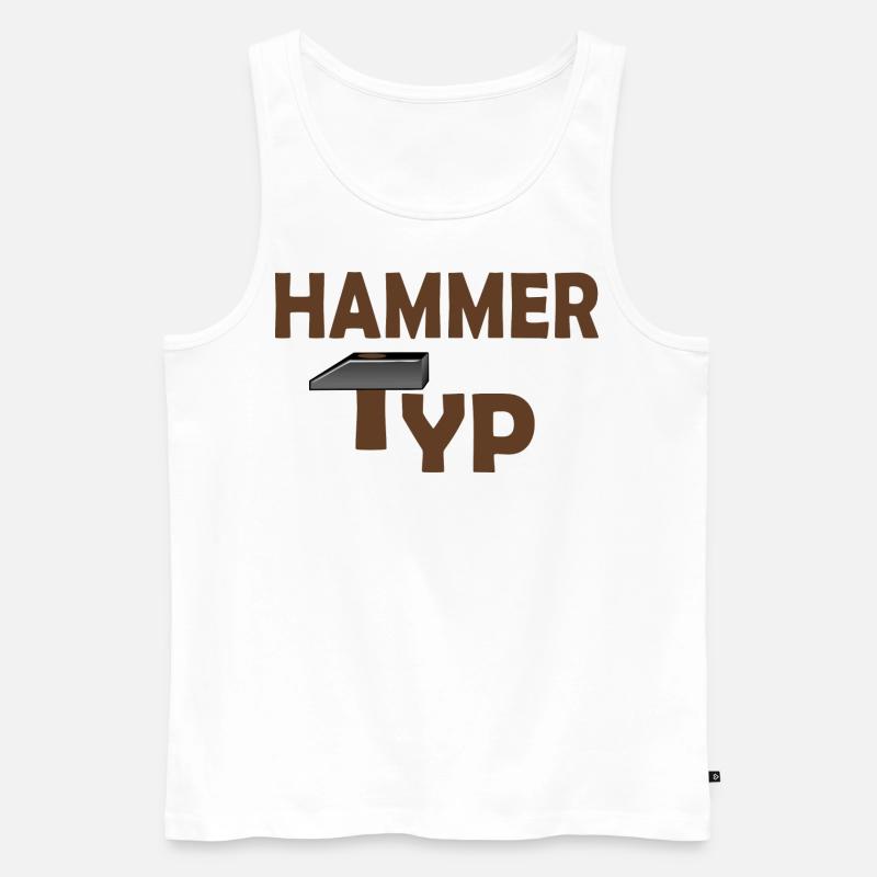 HAMMER TYP - Männer Premium Bio Tank Top - Weiß