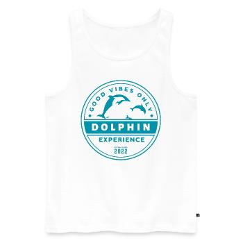 Dolphin Experience - Good Vibes Only - Men's Premium Organic Tank Top - white - Front - Michal (187cm)