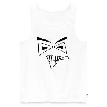 Chill' mal Bro black - Weska Face Collection - Débardeur bio Premium Homme - blanc - Devant - Michal (187cm)