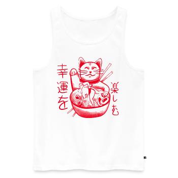 sumo VI - Männer Premium Bio Tank Top - Weiß - Vorne - Michal (187cm)