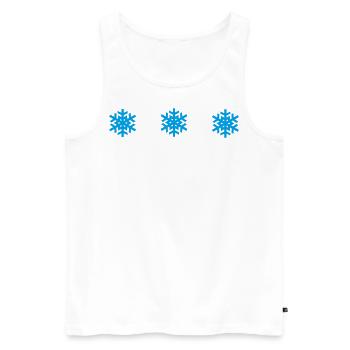 3 Schneeflocken Winter Sterne Wintersport Ski Team - Männer Premium Bio Tank Top - Weiß - Vorne - AI Model Male 178 light (178cm)