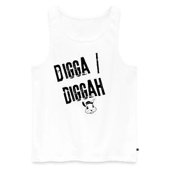 Kumpel-Styles | Jugendwort - Männer Premium Bio Tank Top - Weiß - Vorne - Michal (187cm)